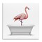 Stupell Industries Flamingo Standing Antique Bathtub Wall Plaque Art